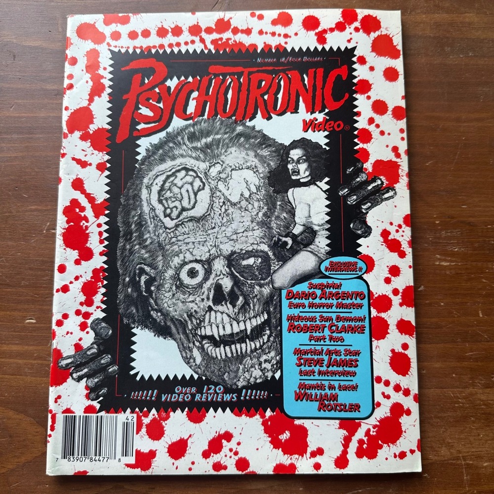 Vintage Psychotronic Video Magazine No 18 Summer 1994 Dario Argento Cult Horror